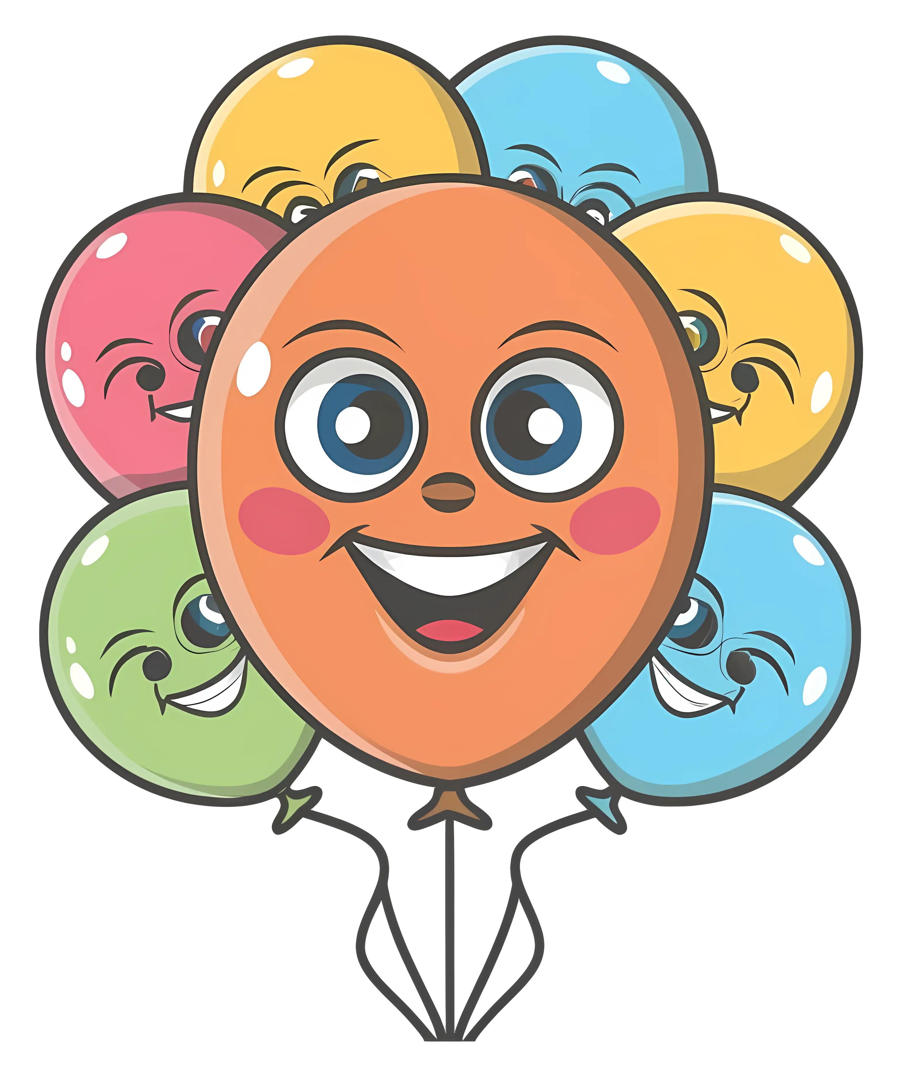 Smiling Colorful Balloons