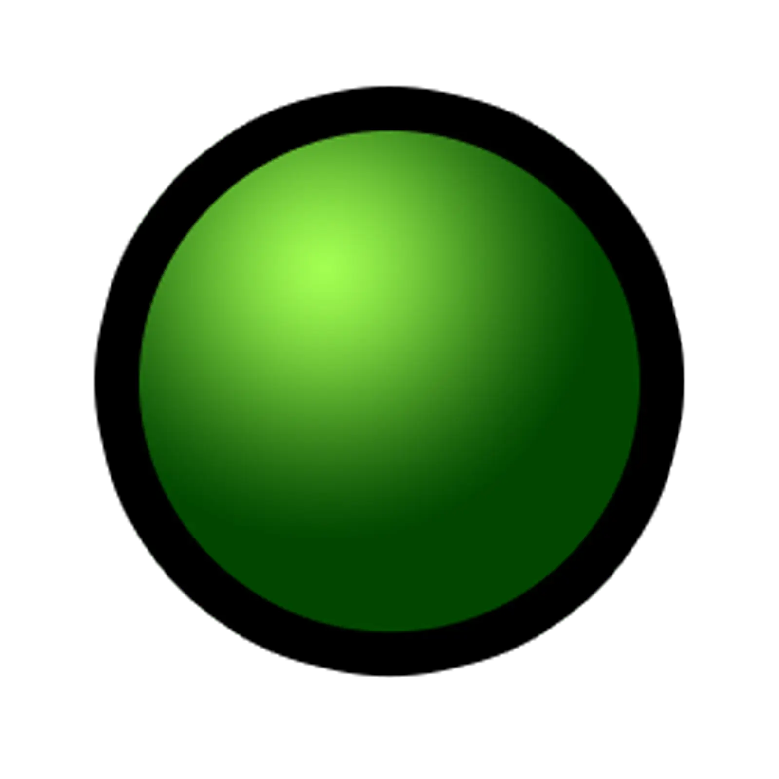 Green Glowing Circular Button