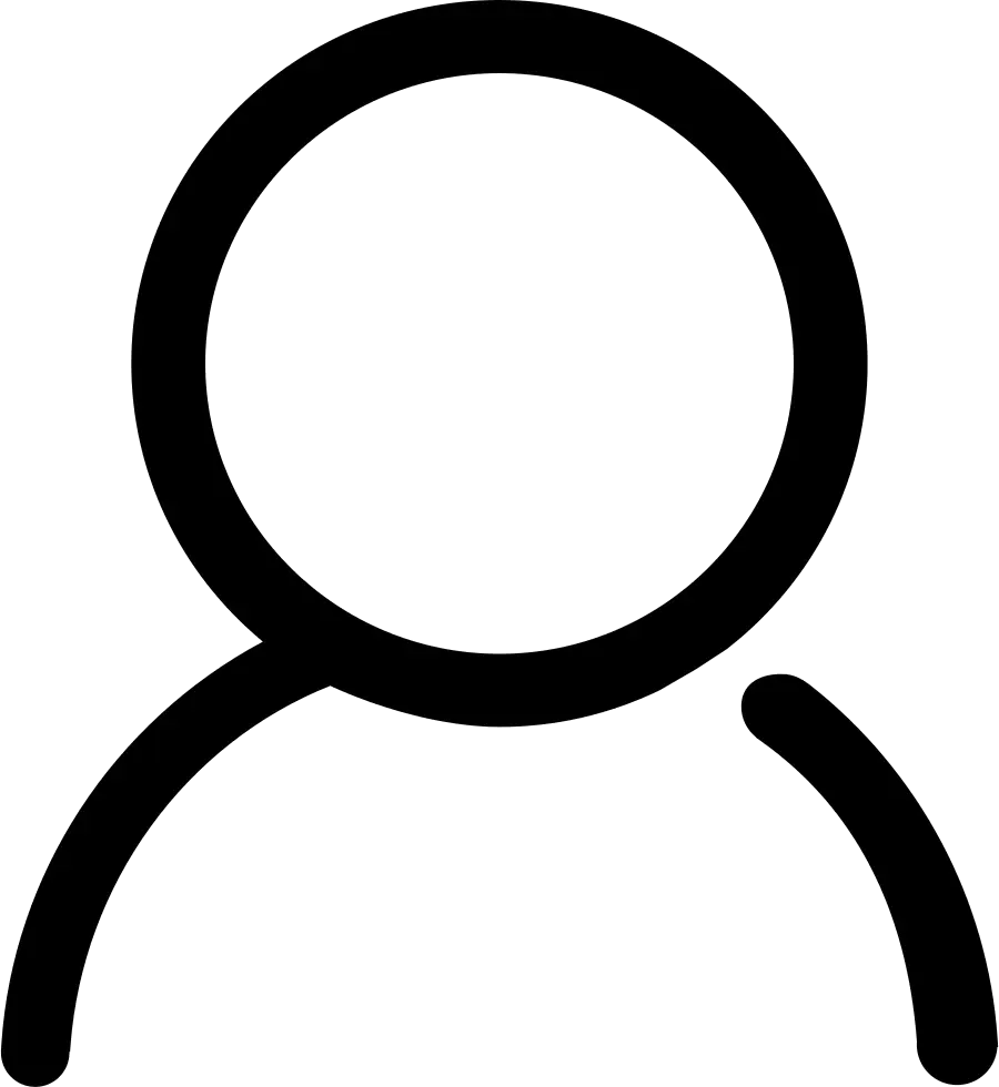 Minimalist Black and White Person Icon