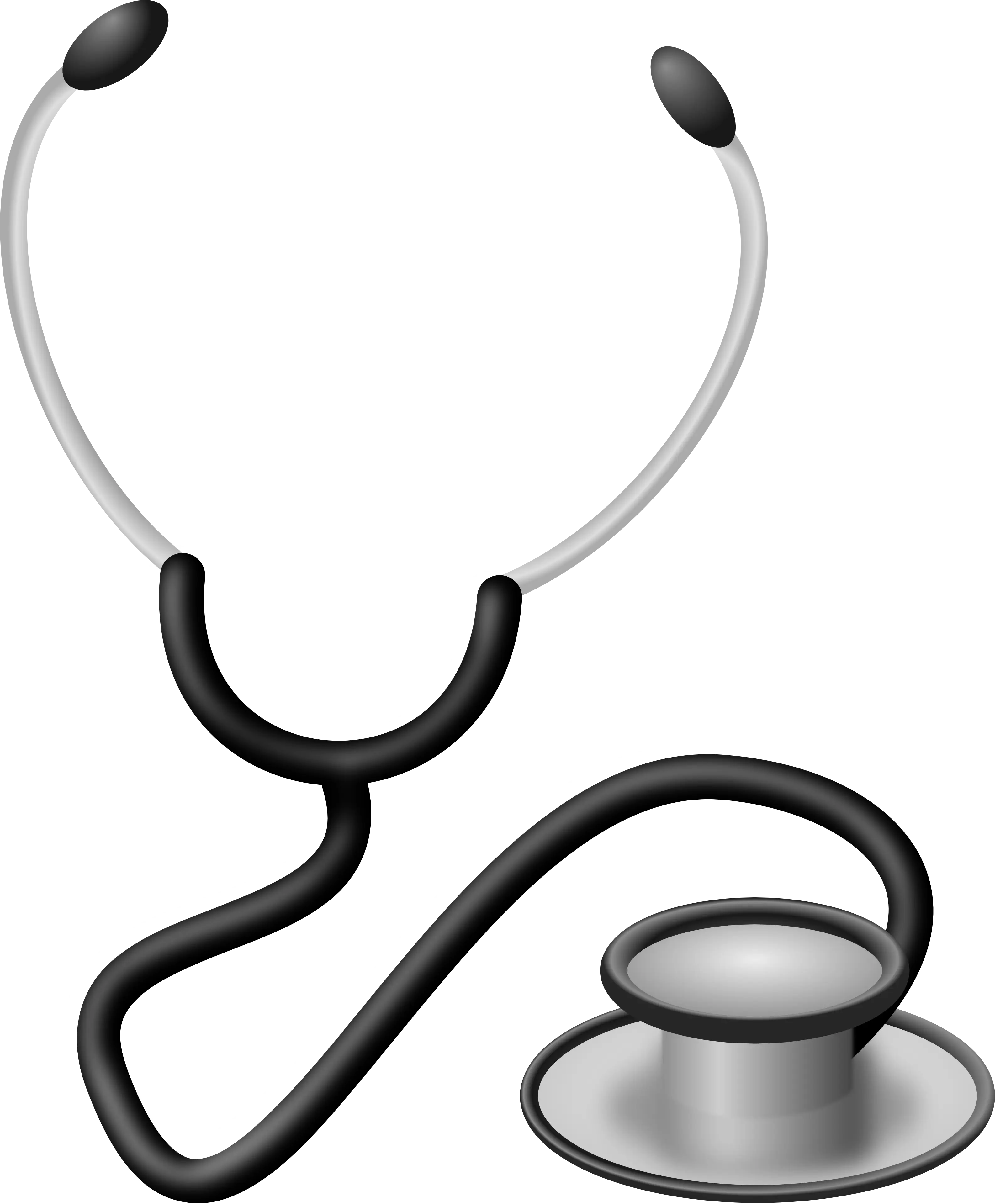 Black and Silver Stethoscope for Medical Use