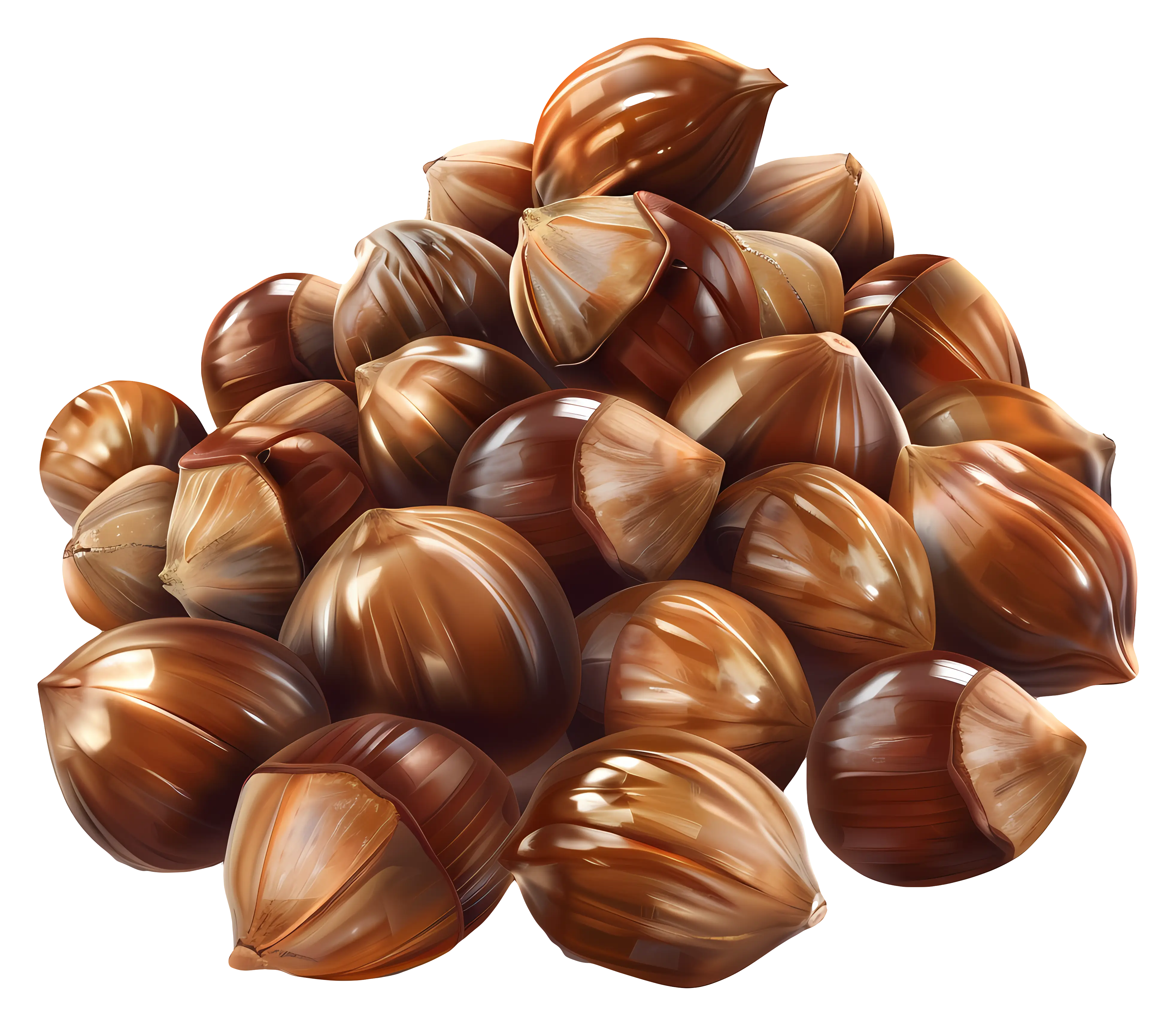 Brown Hazelnut Pile