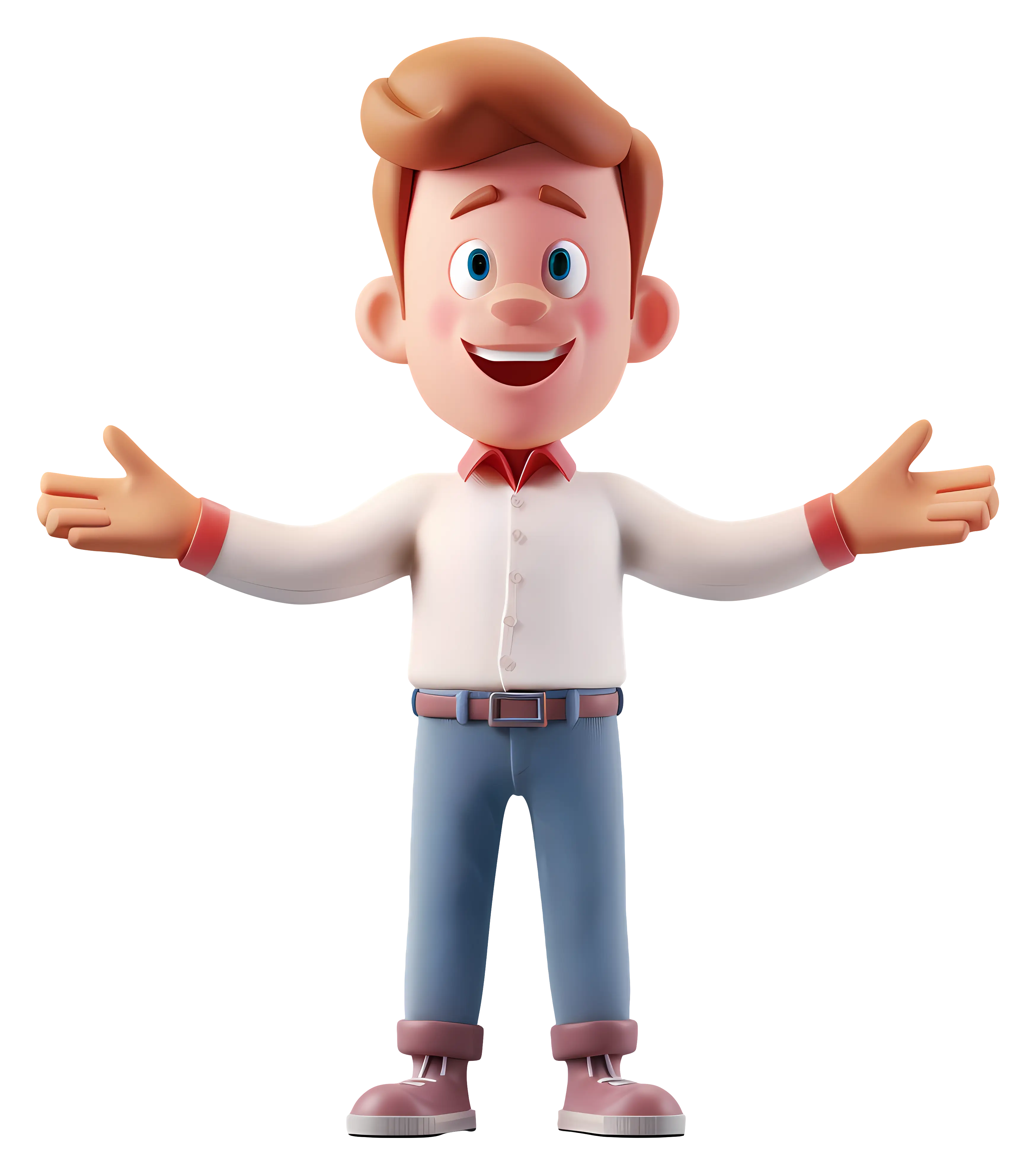 Happy Cartoon Man Character