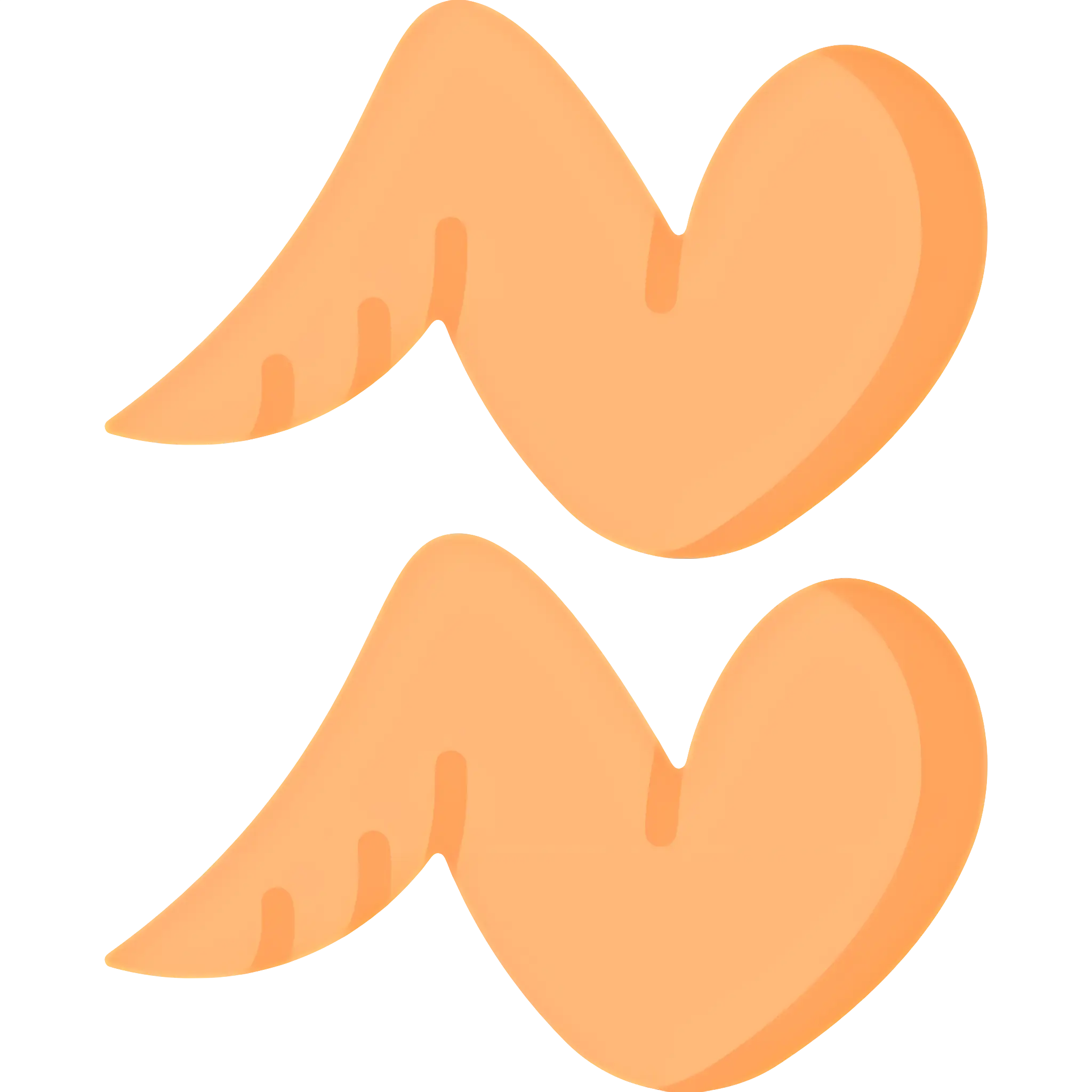 Abstract Orange Wings Symbol