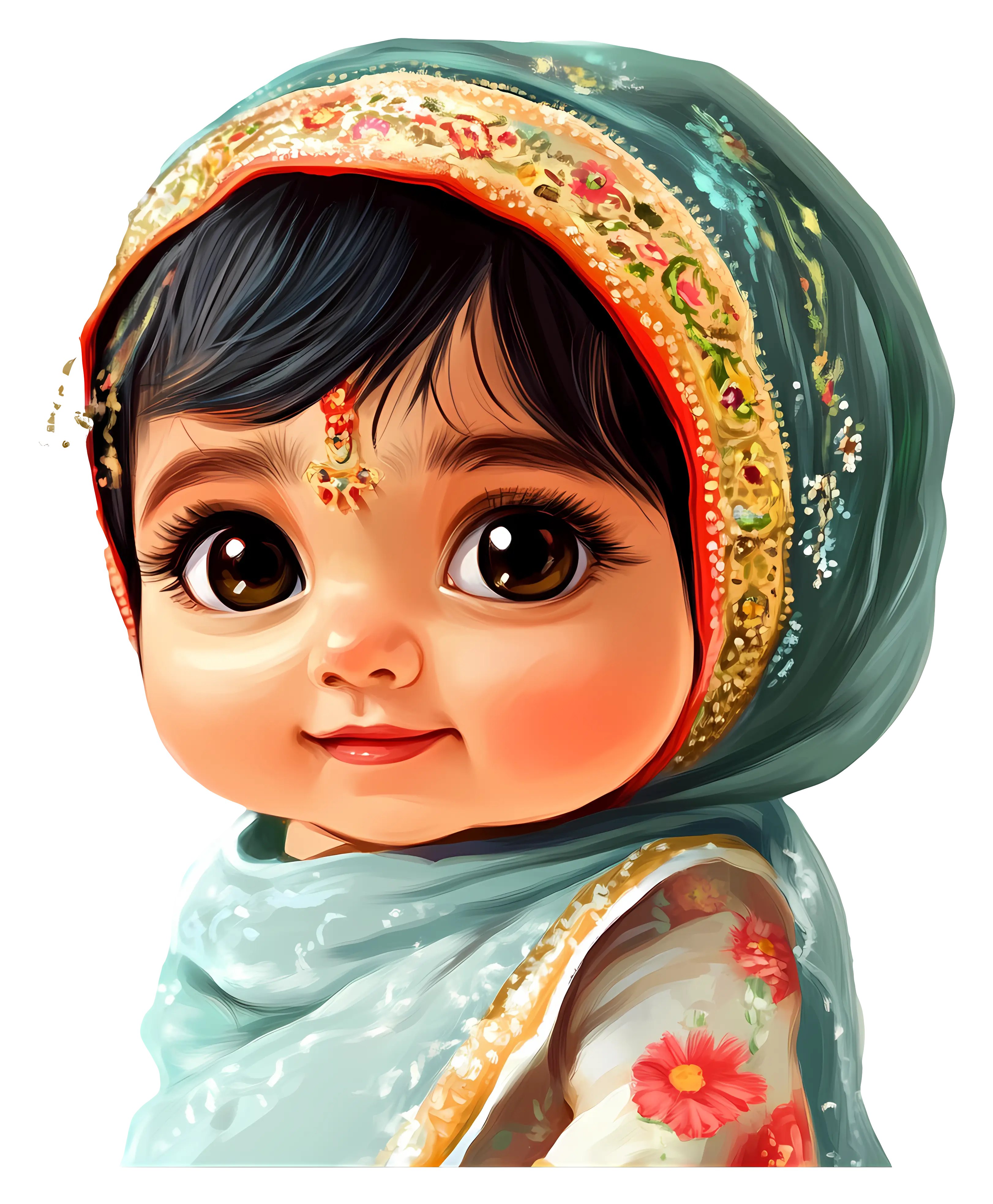 Adorable Baby Illustration