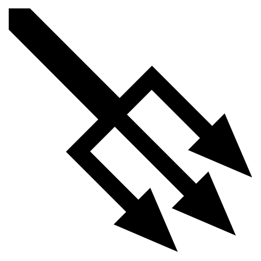 Black Trident Symbol Illustration