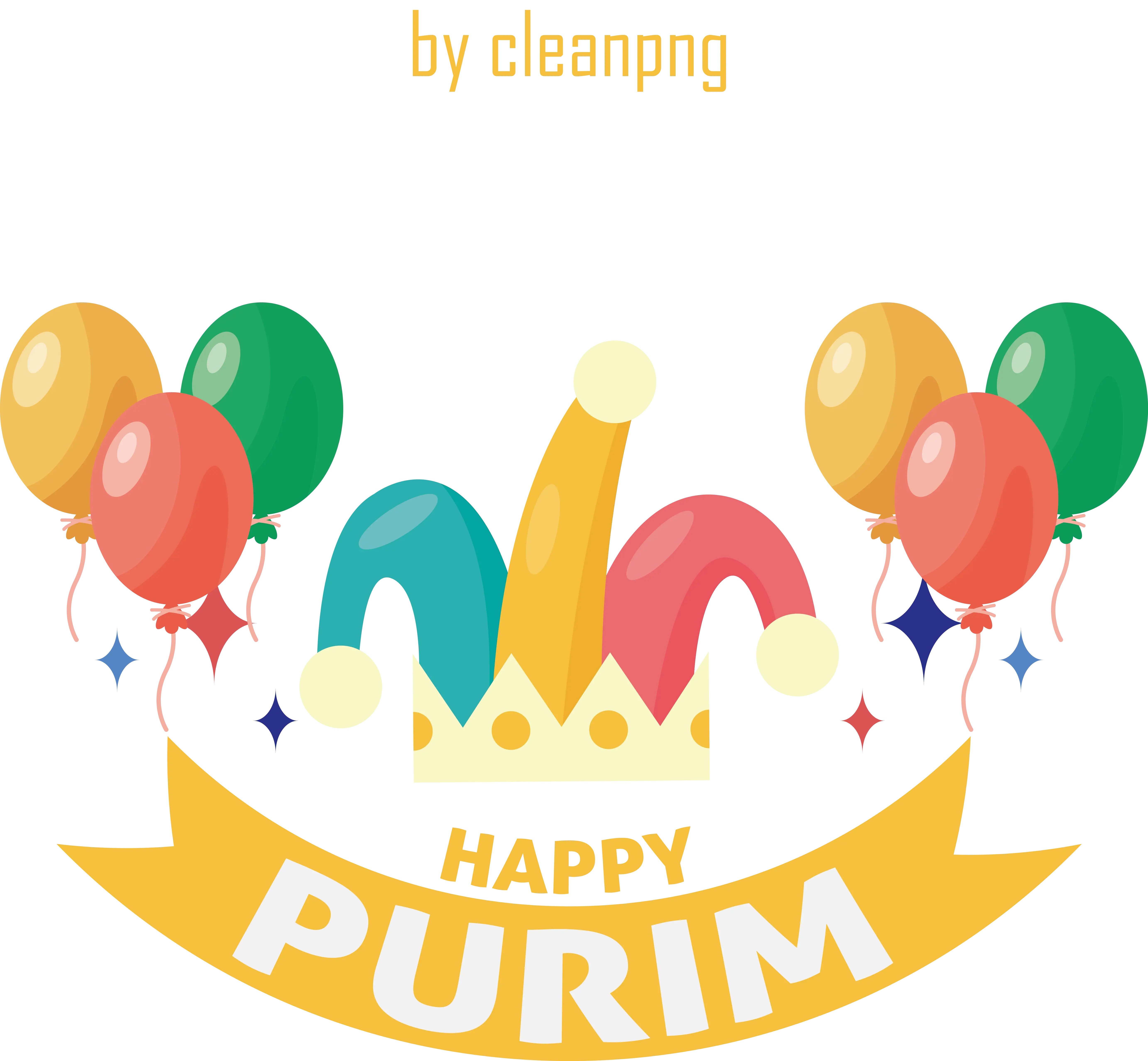 Jester Hat and Balloons for Purim Celebration