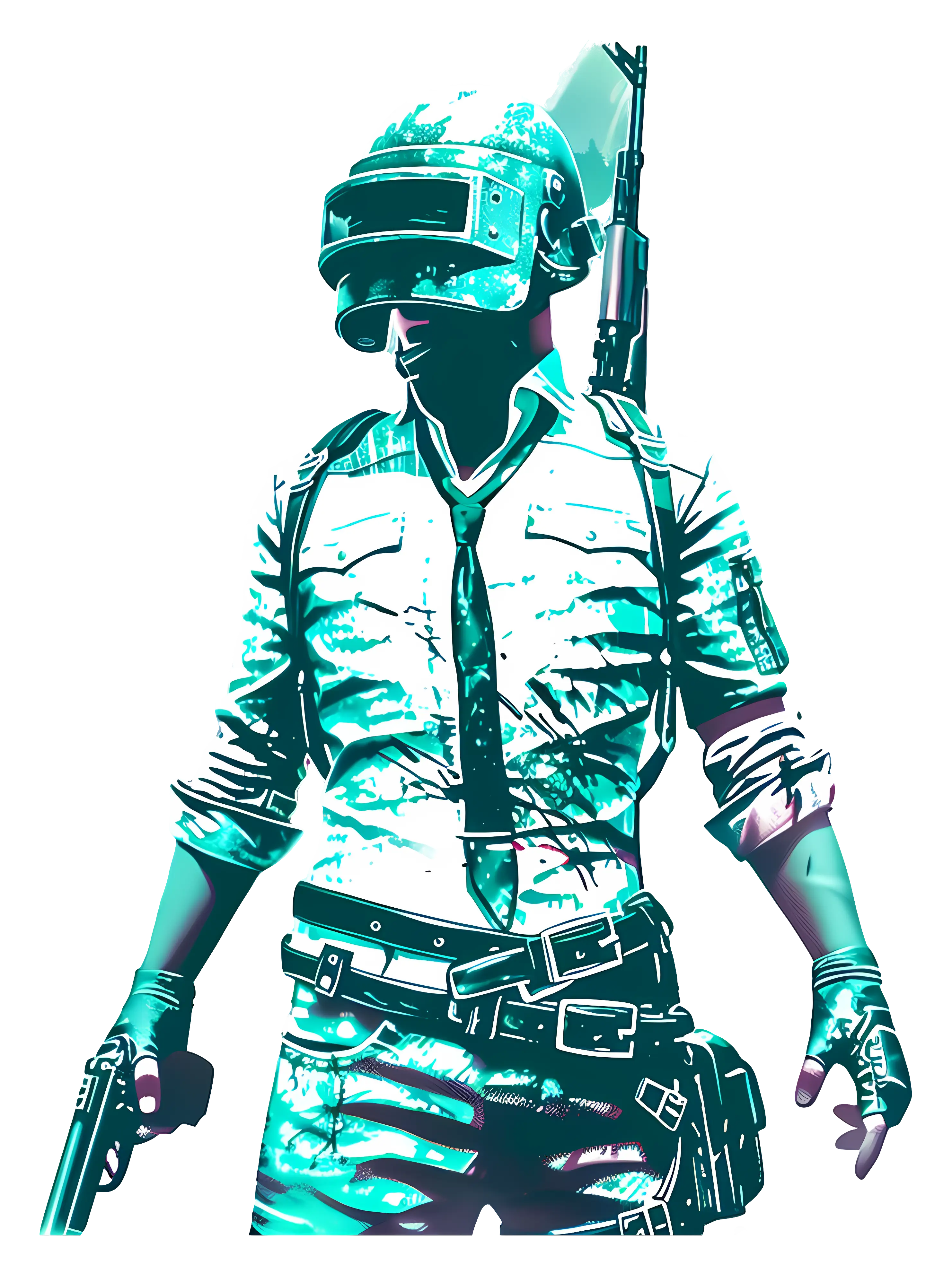 Video Game Character in Tactical Gear