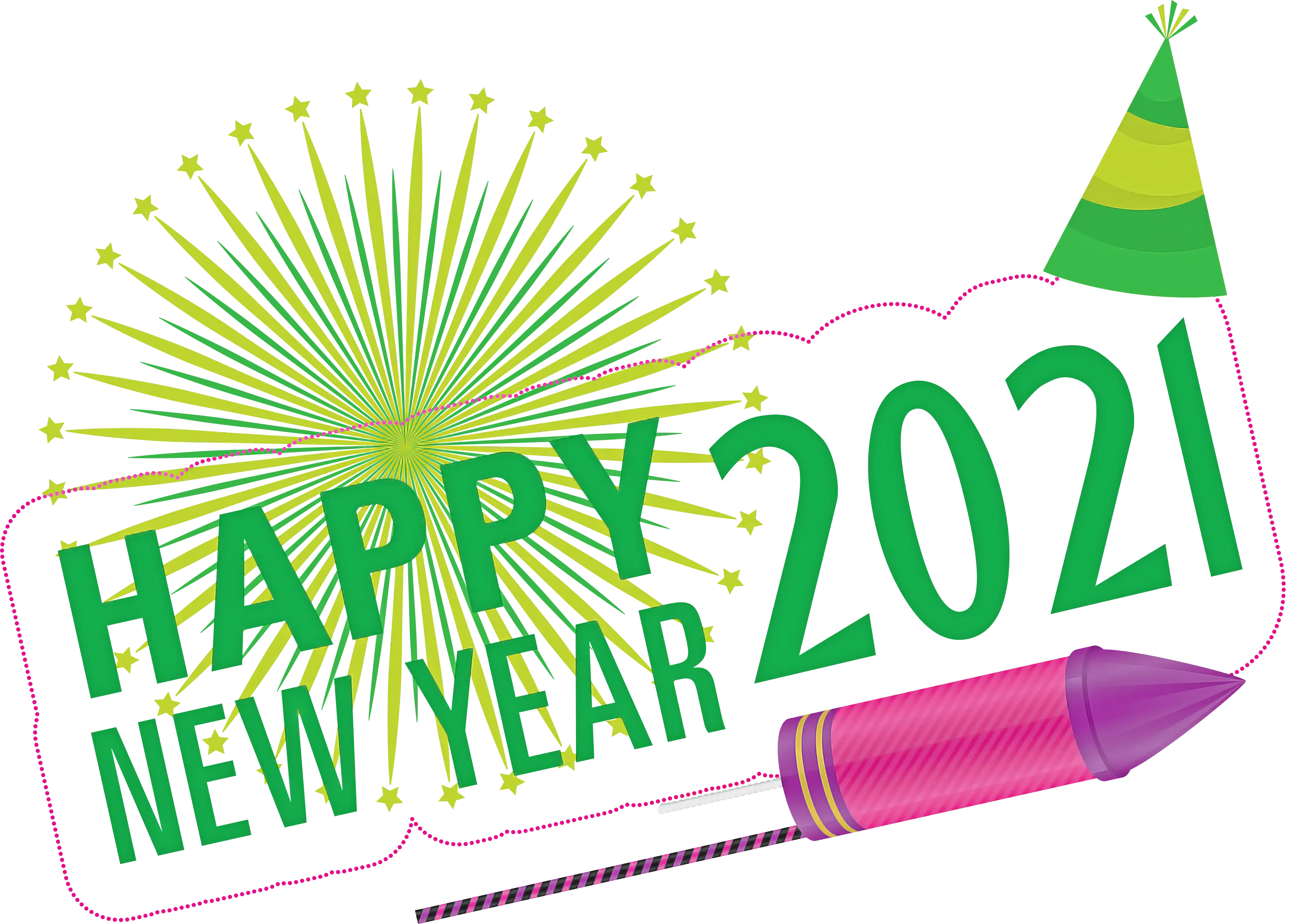 Happy New Year 2021 Celebration Graphic