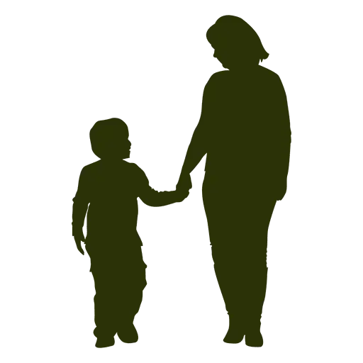 Mother and Child Silhouette