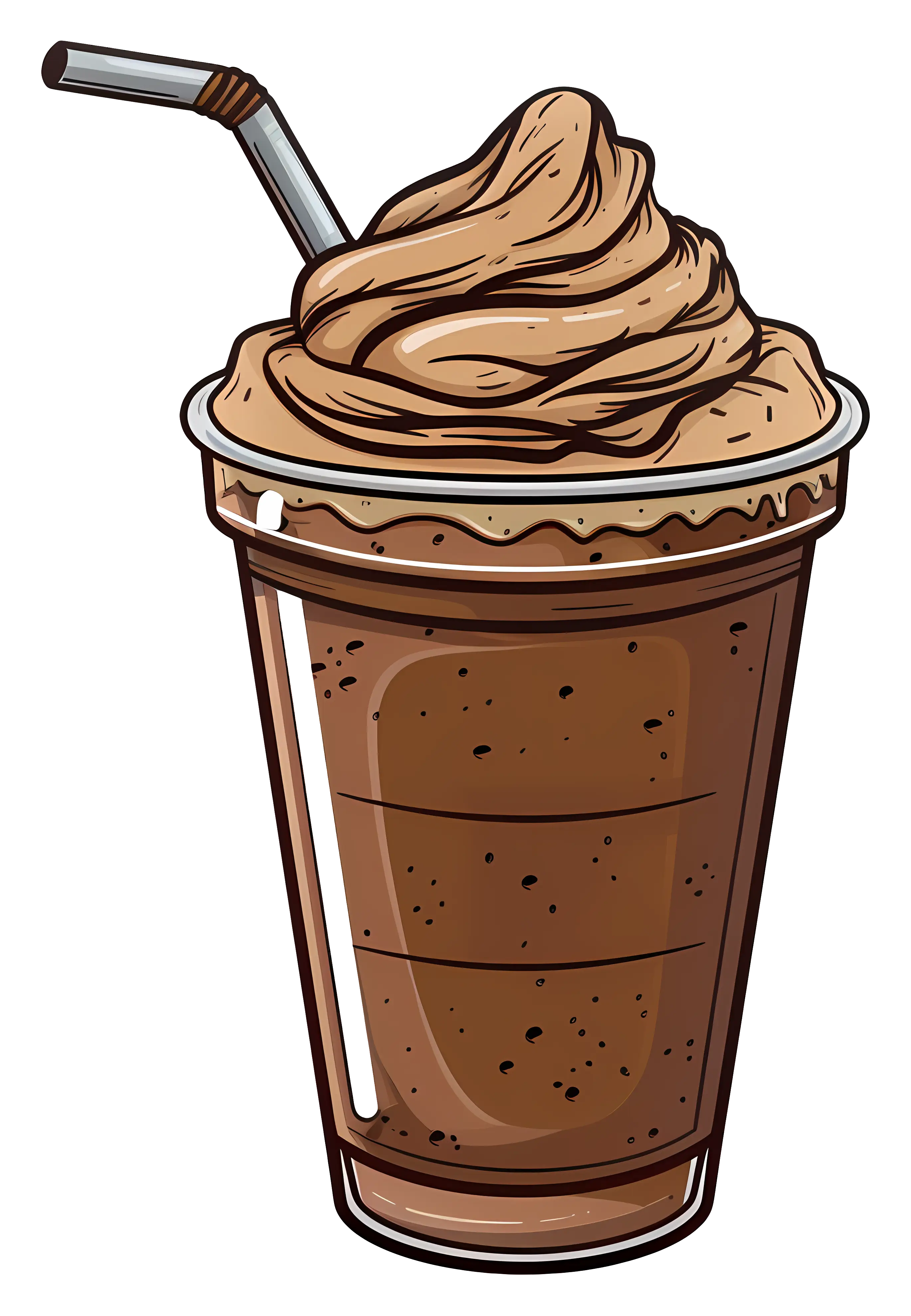 Creamy Chocolate Milkshake Illustration
