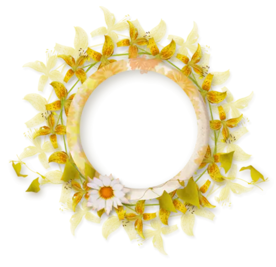 Elegant Floral Decorative Frame Wreath
