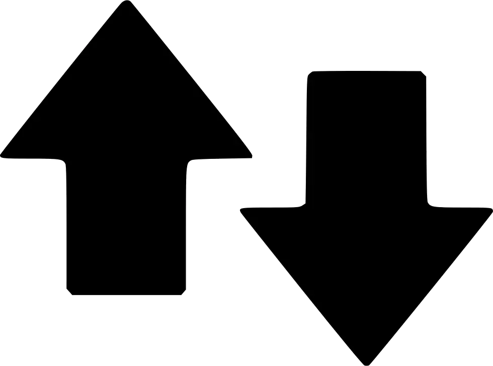 Black Up and Down Directional Arrows Icon