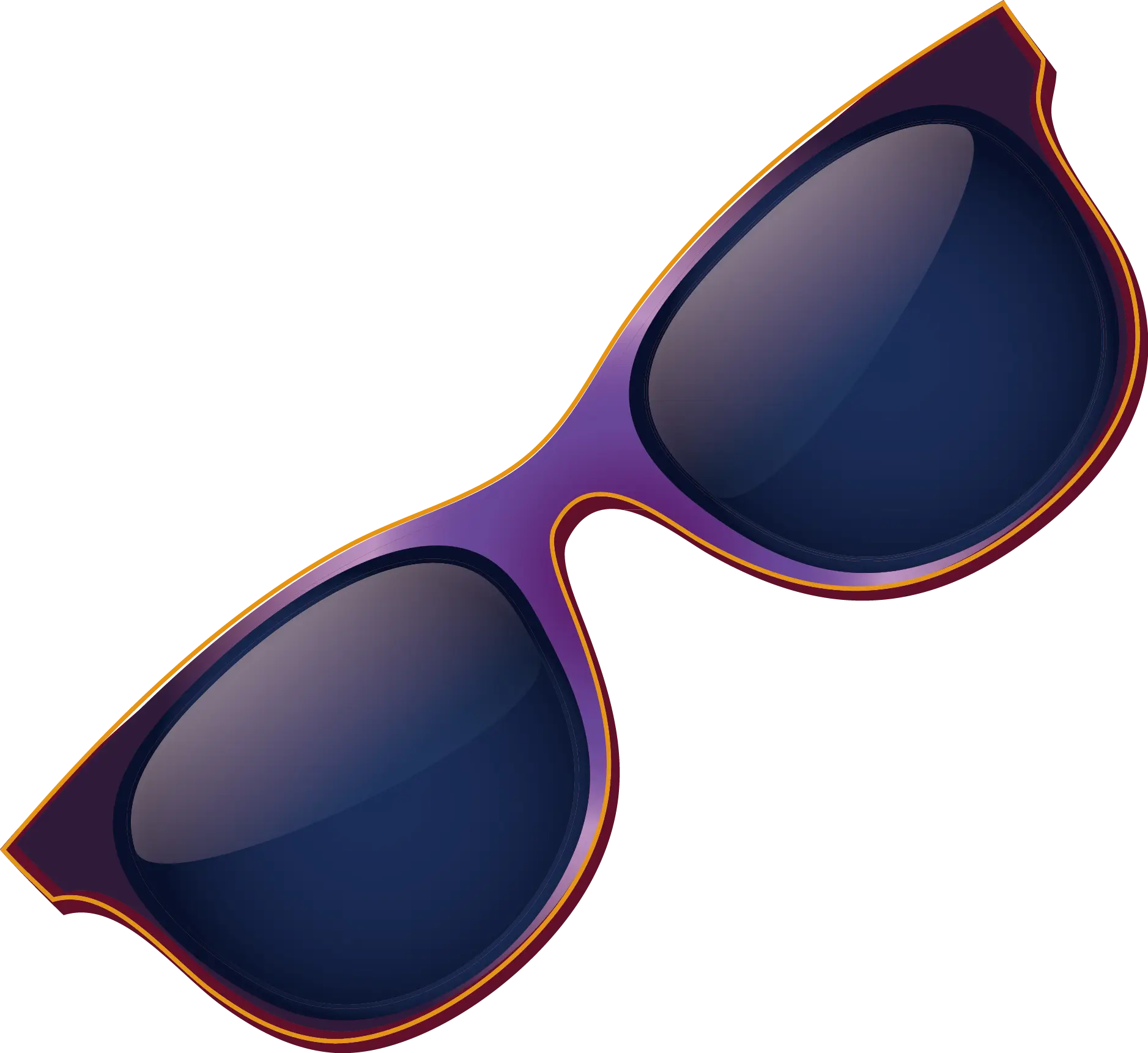 Purple Sunglasses with Reflective Lenses