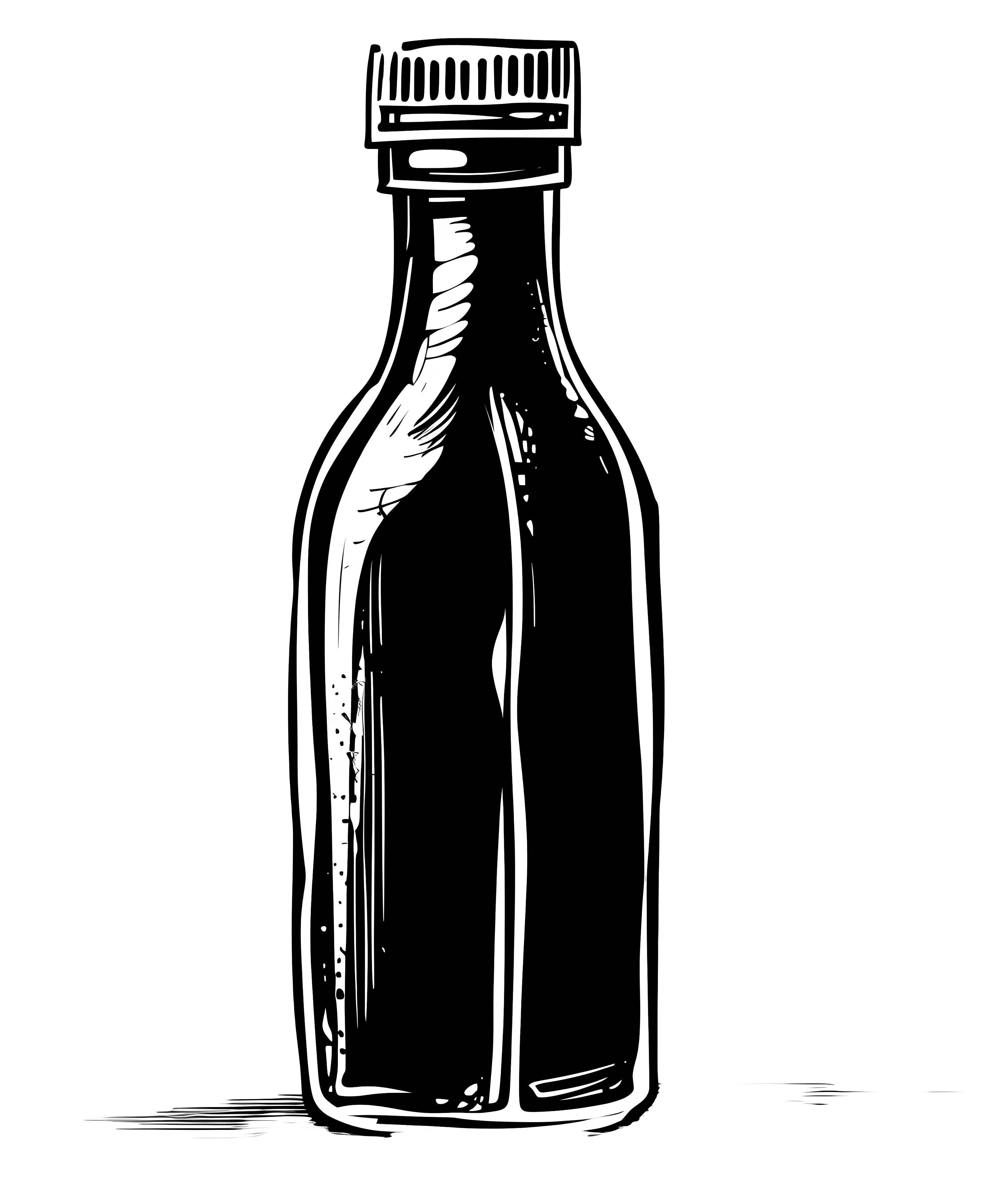 Black Bottle with Cap