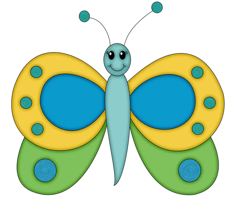 Colorful Cartoon Butterfly Illustration
