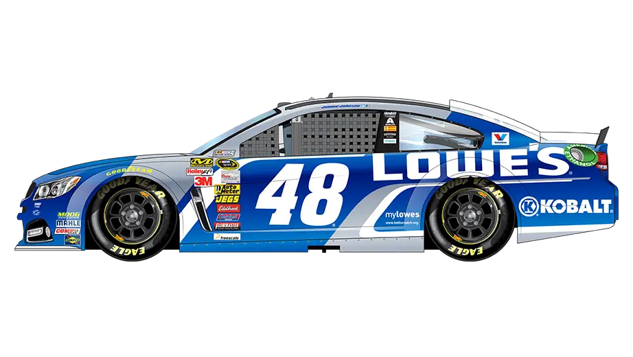 Blue and White Race Car