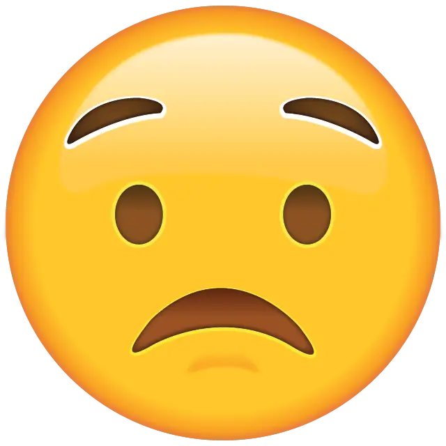 Worried Face Emoji Illustration