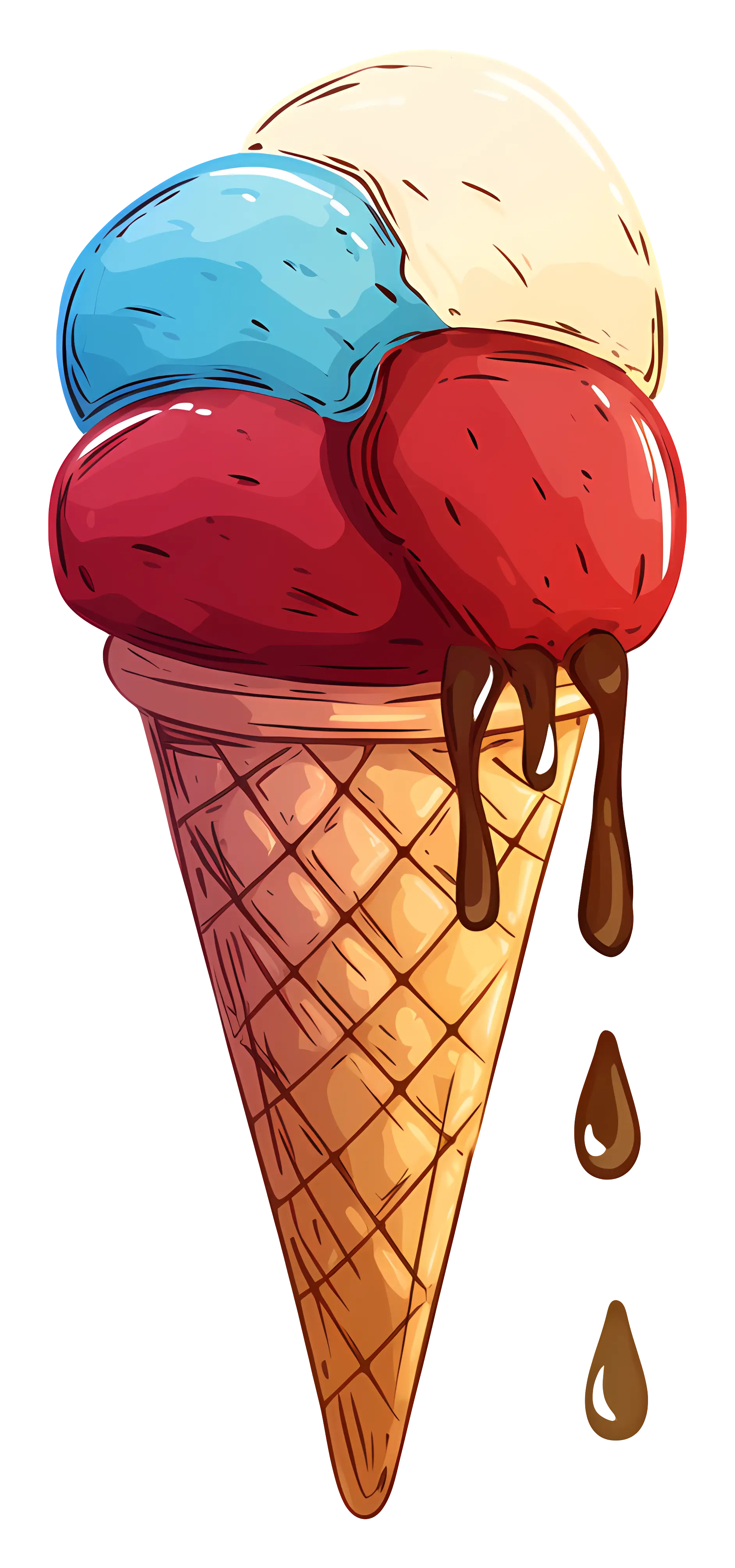 Colorful Ice Cream Cone