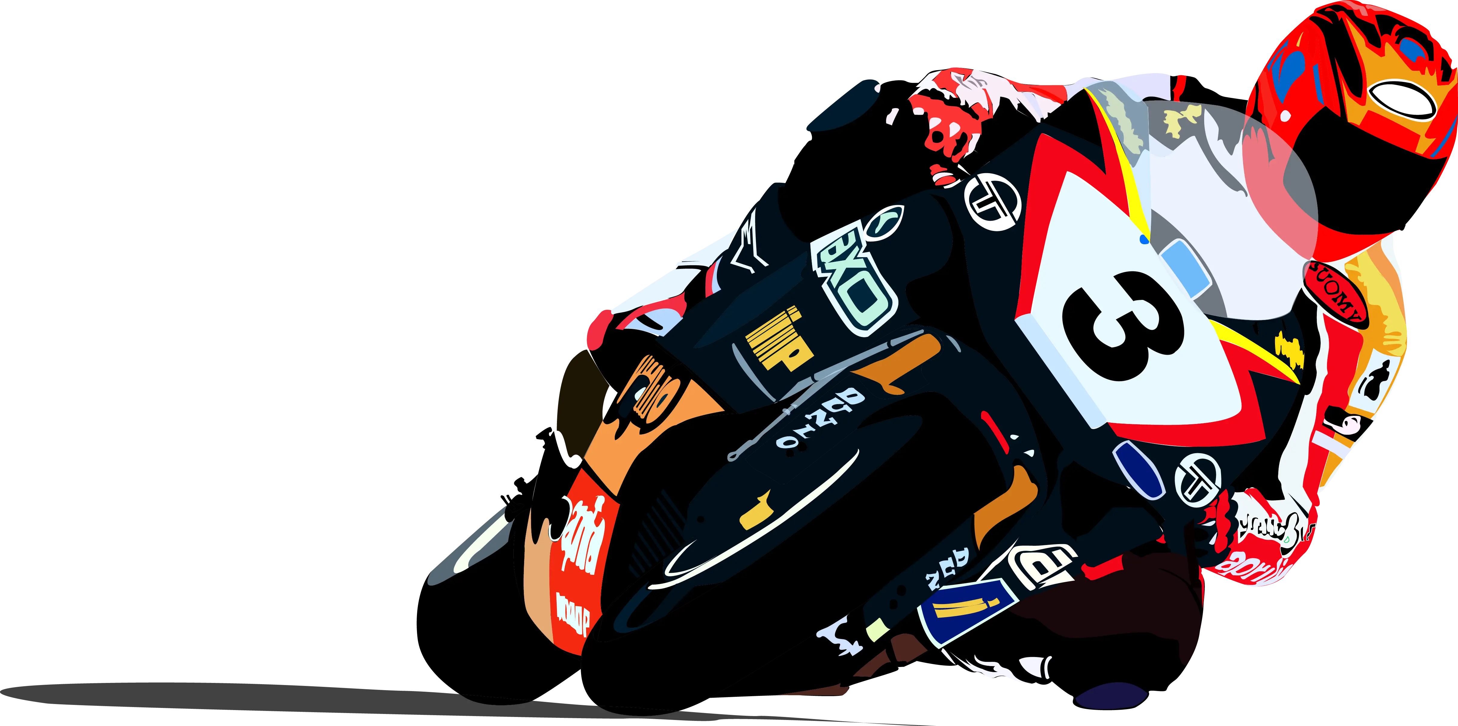 Racing Motorcycle with Rider