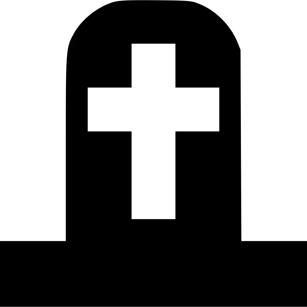 Tombstone with Cross Symbol for Memorials