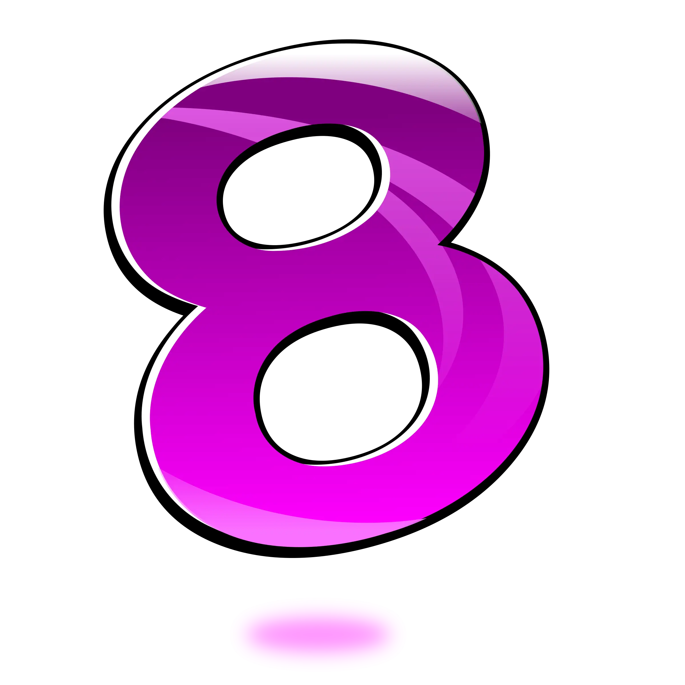 Shiny Purple Number 8