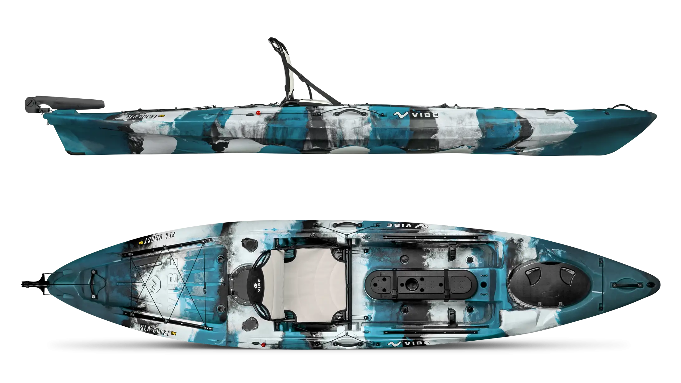 Blue and White Kayak