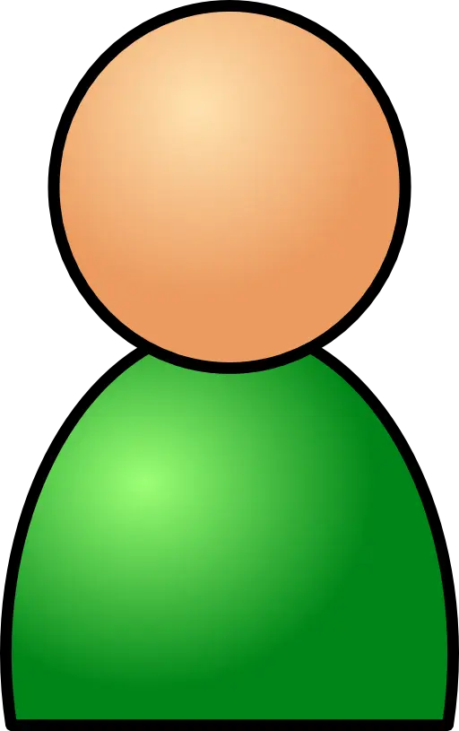 Simple Green and Beige Person Icon