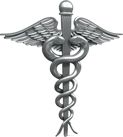 Caduceus Medical Symbol with Winged Rod