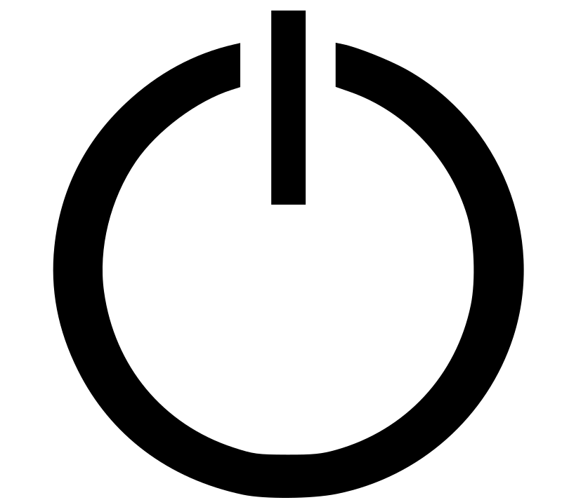 Simple Black Power Button Design