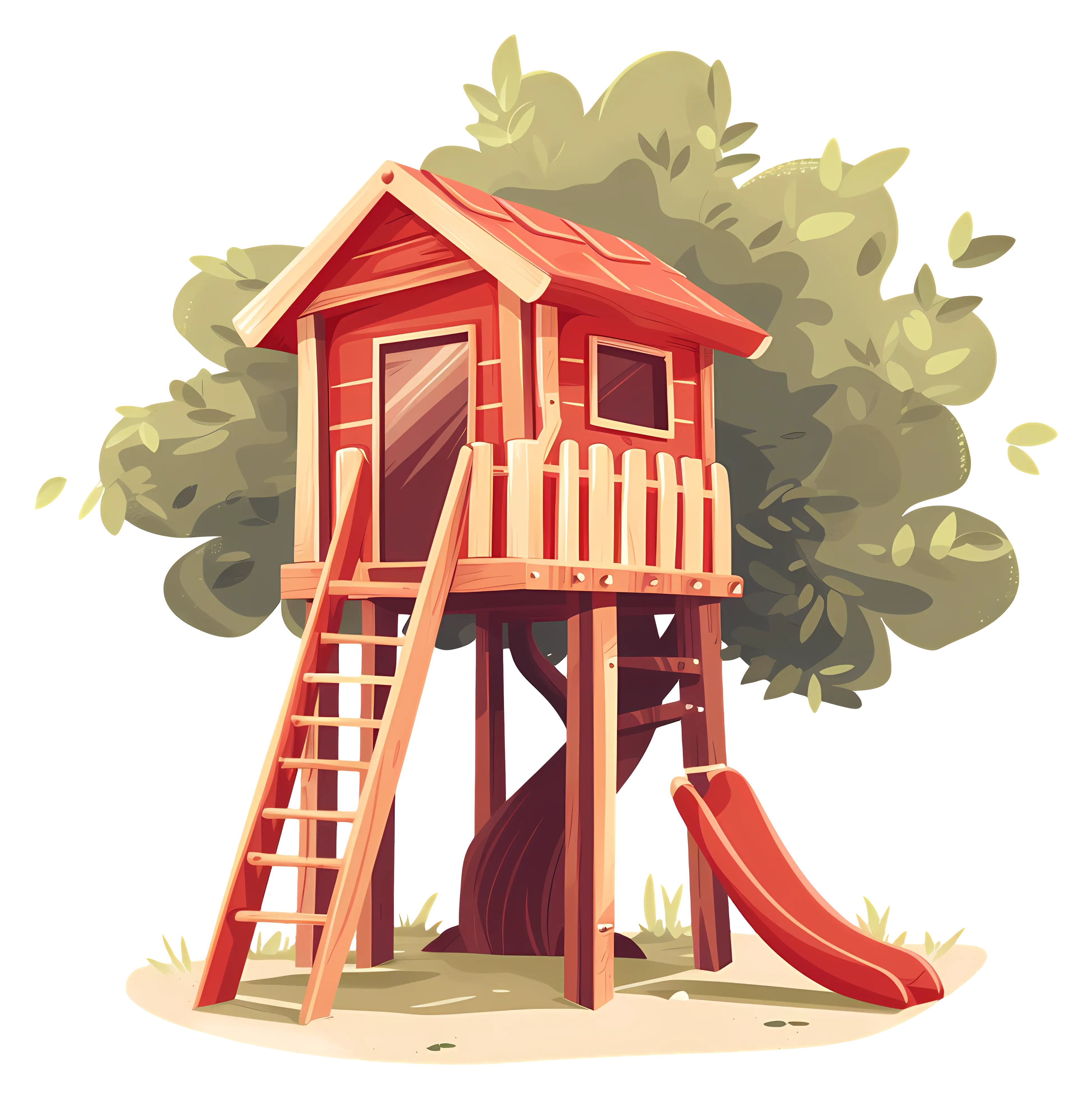 Treehouse with Slide
