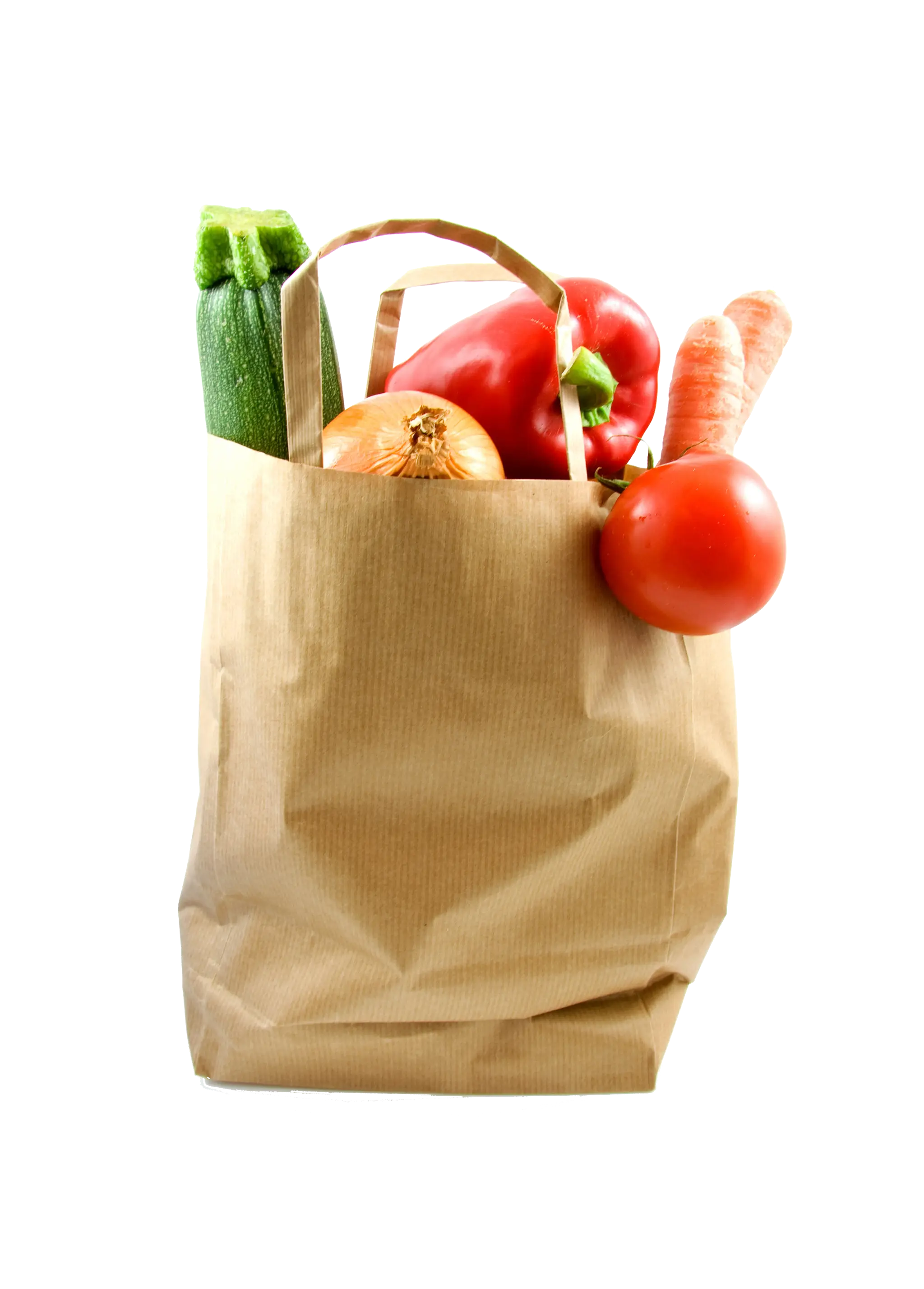 Grocery Bag with Fresh Vegetables