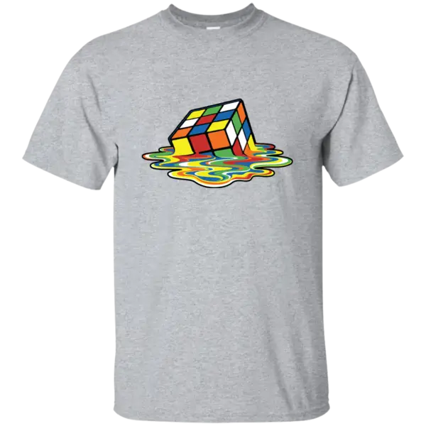 Melting Rubik&#039;s Cube Design T-Shirt