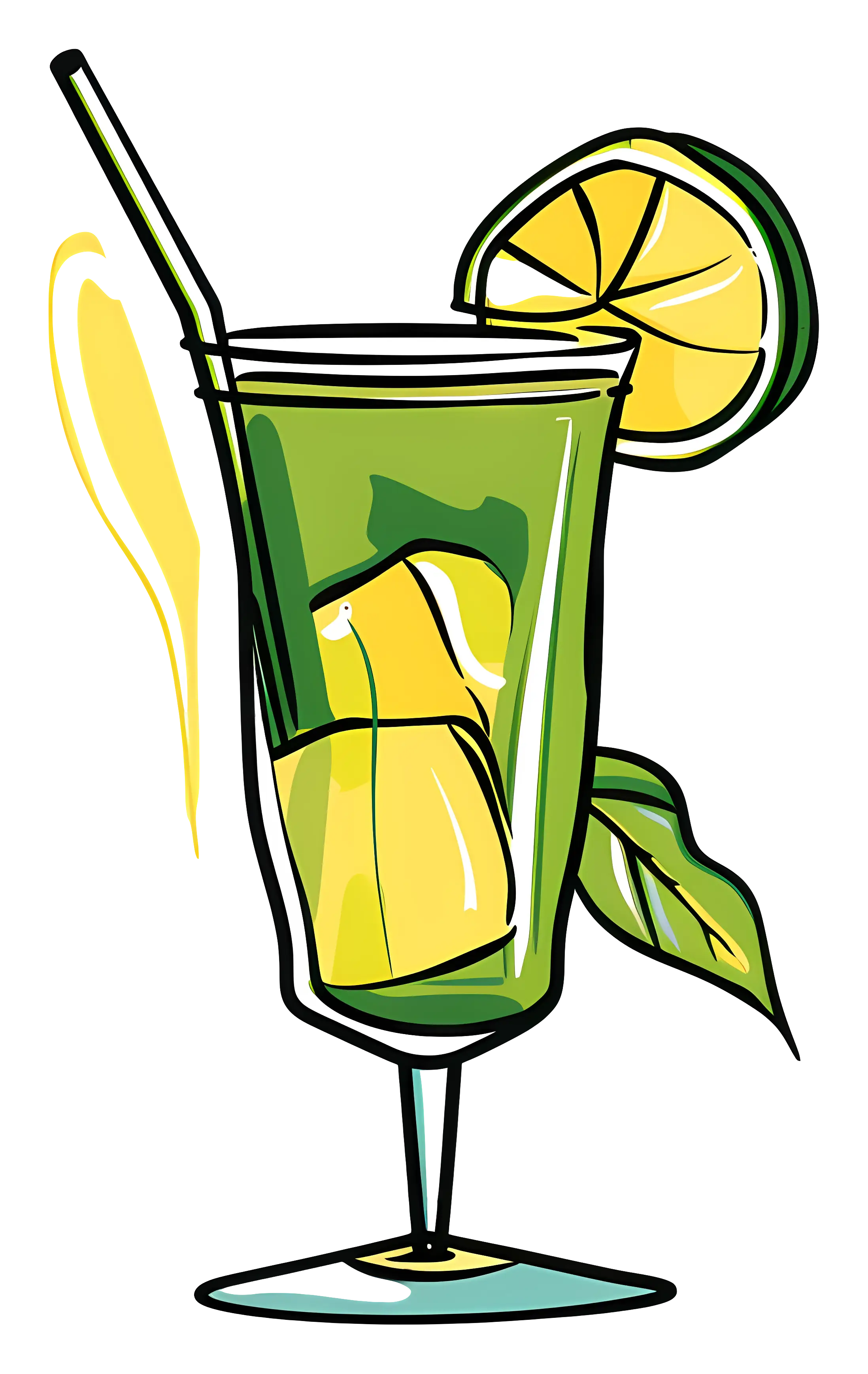 Lime Cocktail with Fresh Garnish
