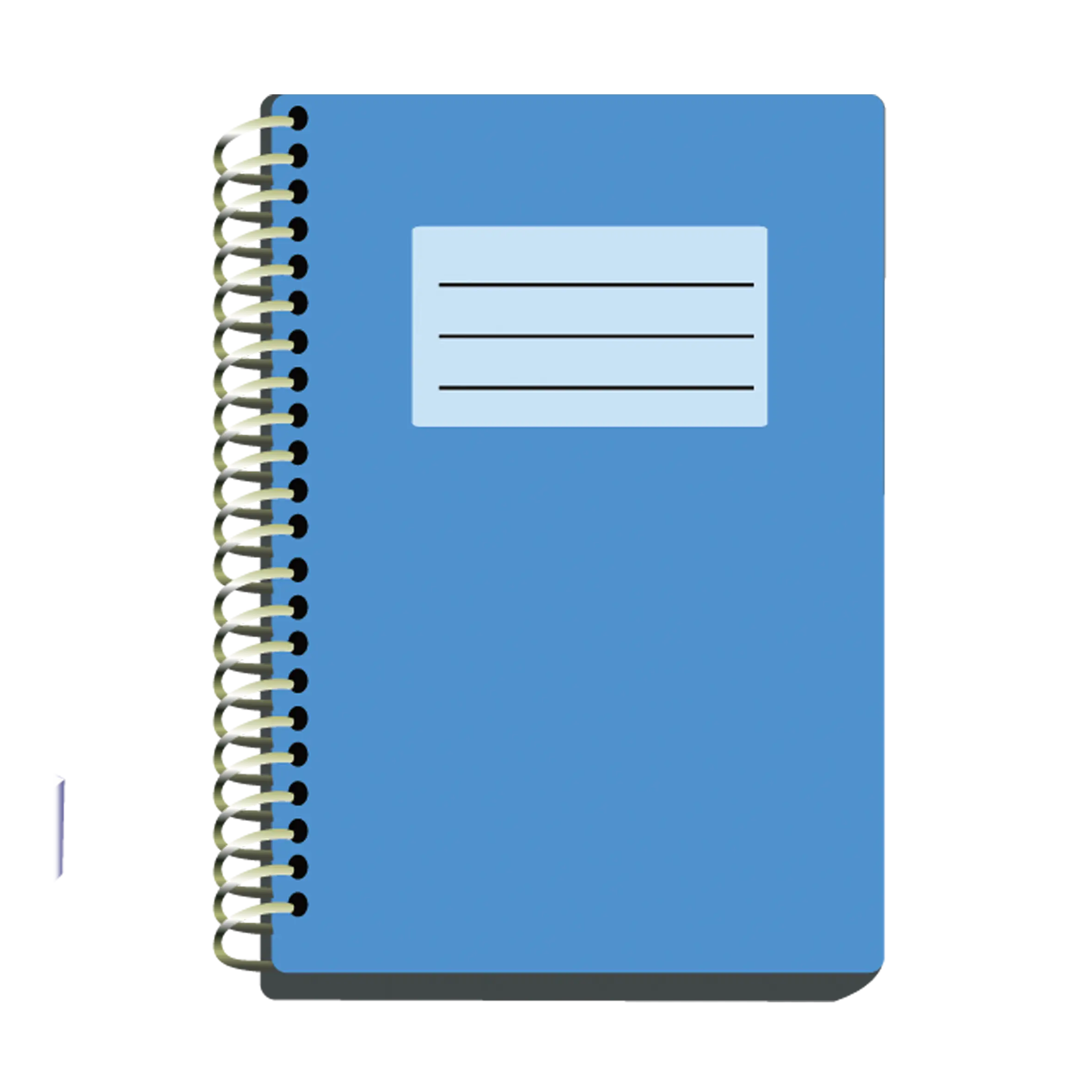 Blue Spiral Notebook Illustration
