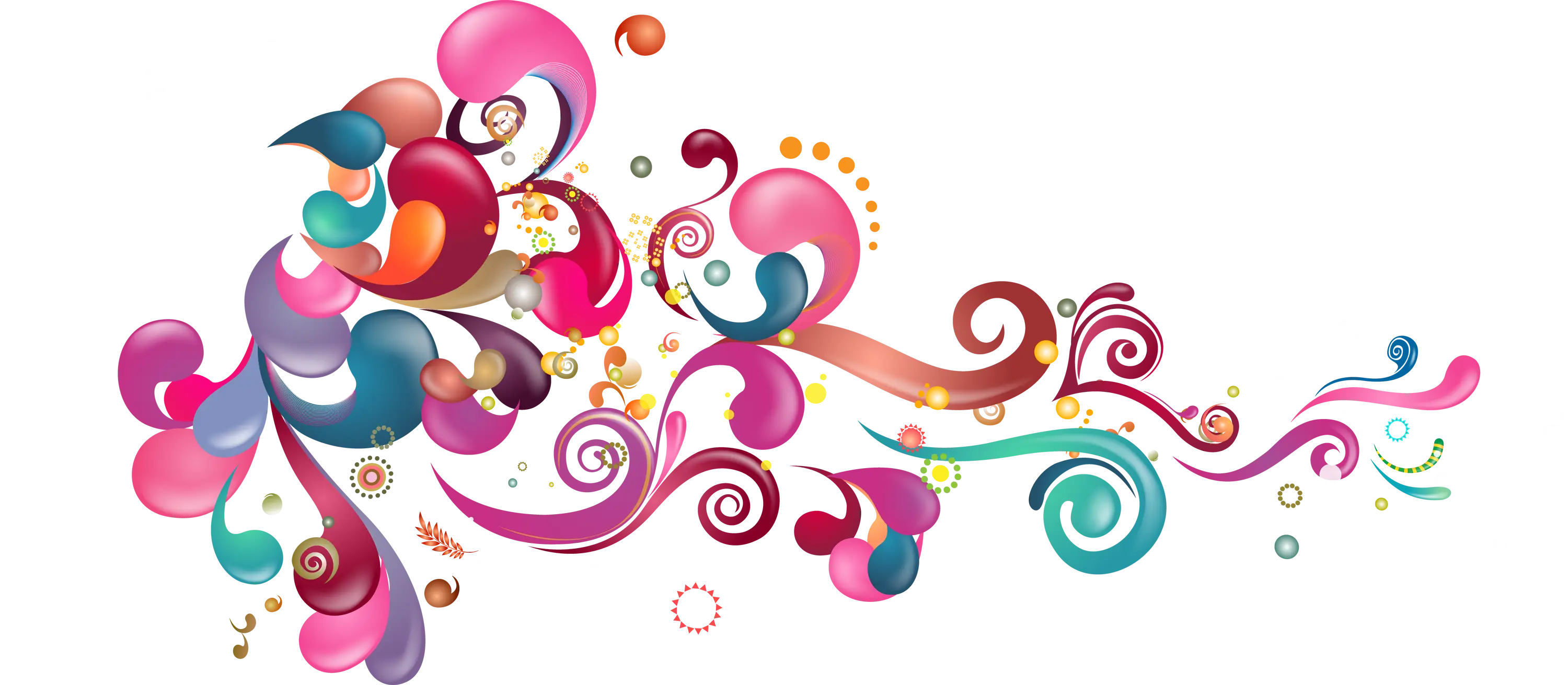 Abstract Colorful Swirl Design