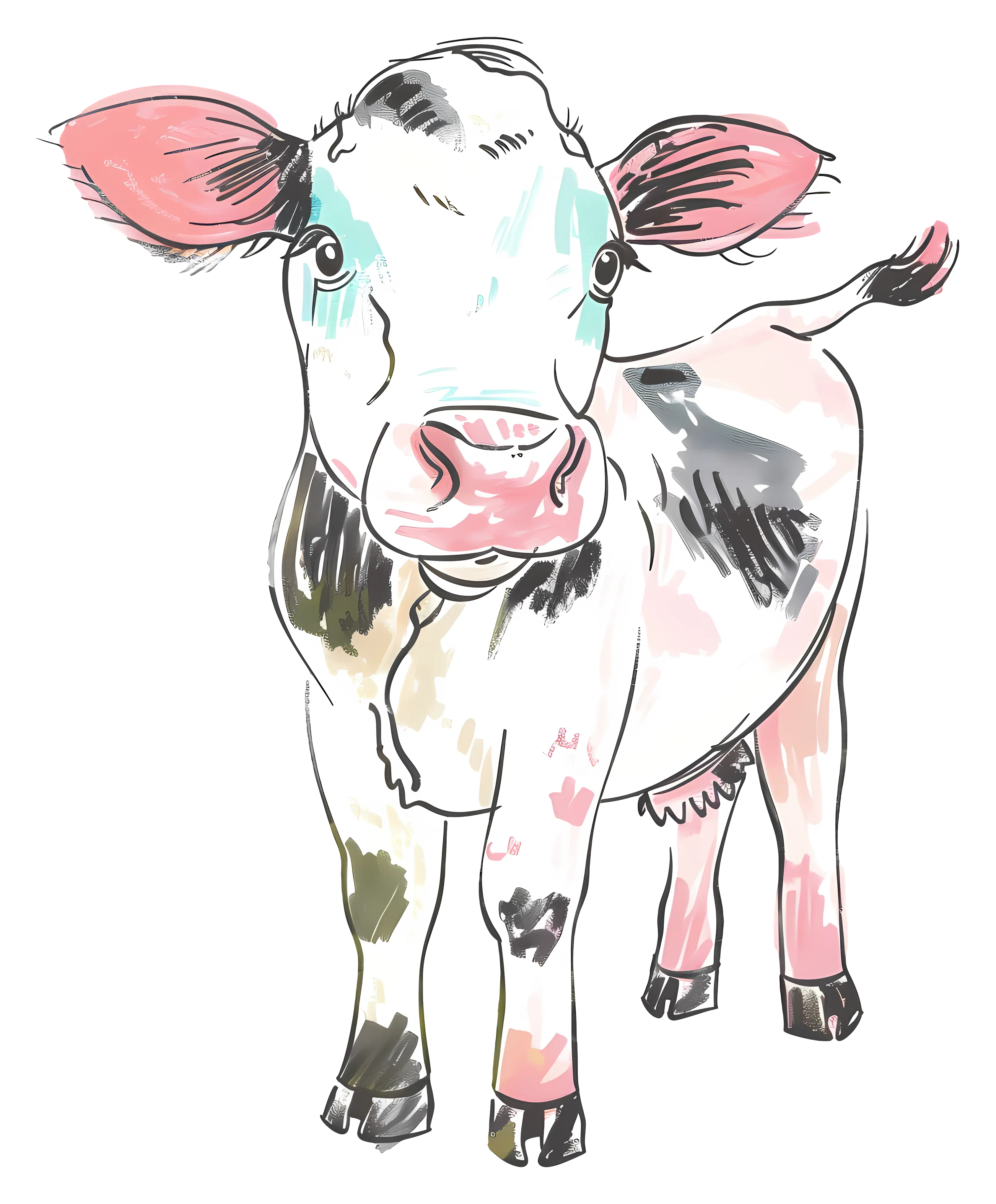 Cute Cow on the Farm