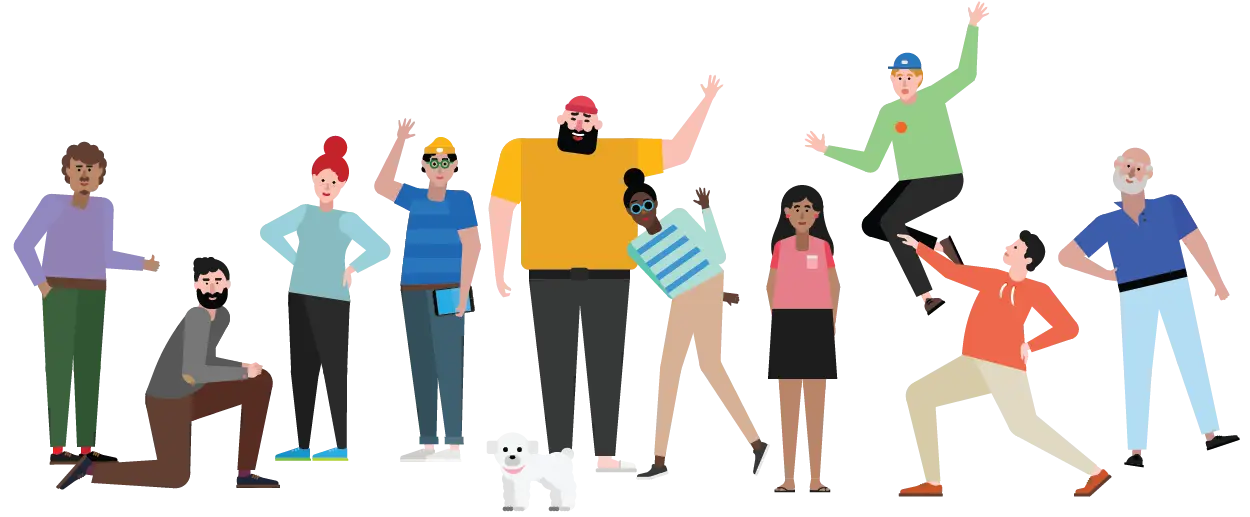 Diverse Group of People Illustration