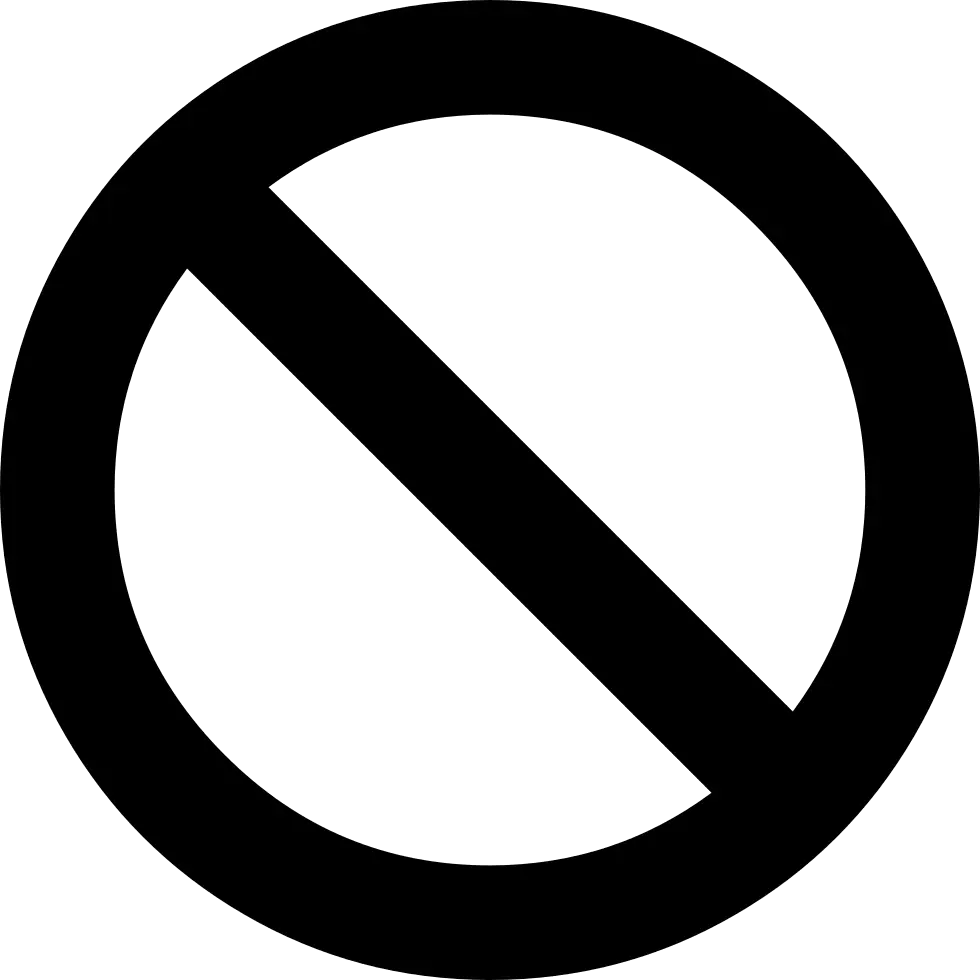 Prohibition Symbol in Circular Design
