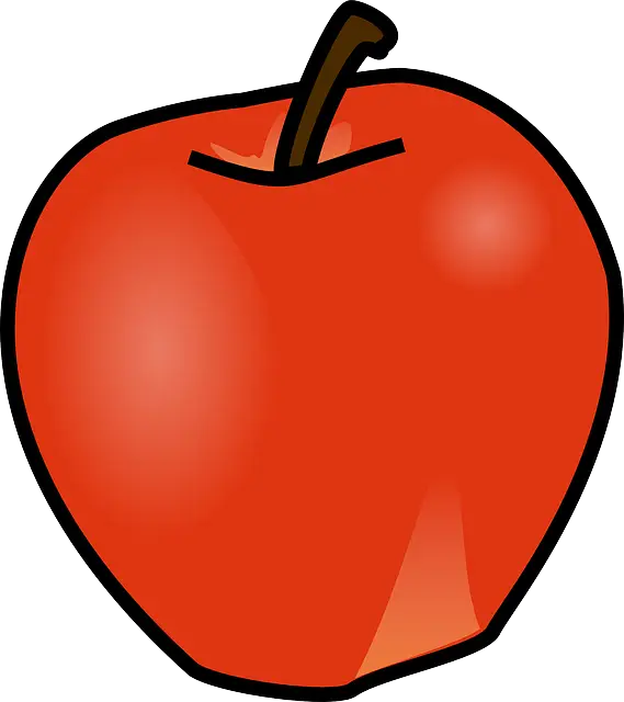 Simple Illustration of a Red Apple