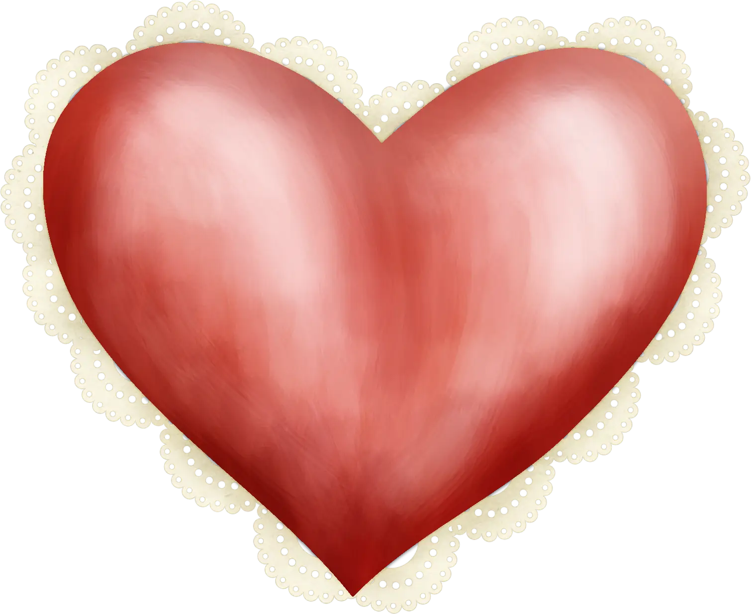 Shiny Red Heart Illustration for Romantic Themes