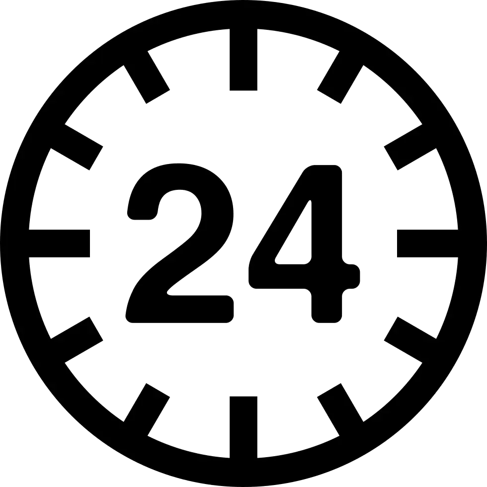 24-Hour Clock Icon Design