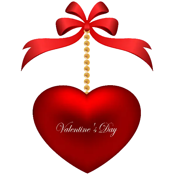 Valentine&#039;s Day Heart with Ribbon