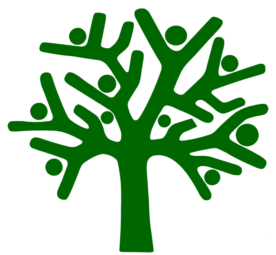 Tree Illustration Representing People and Connections