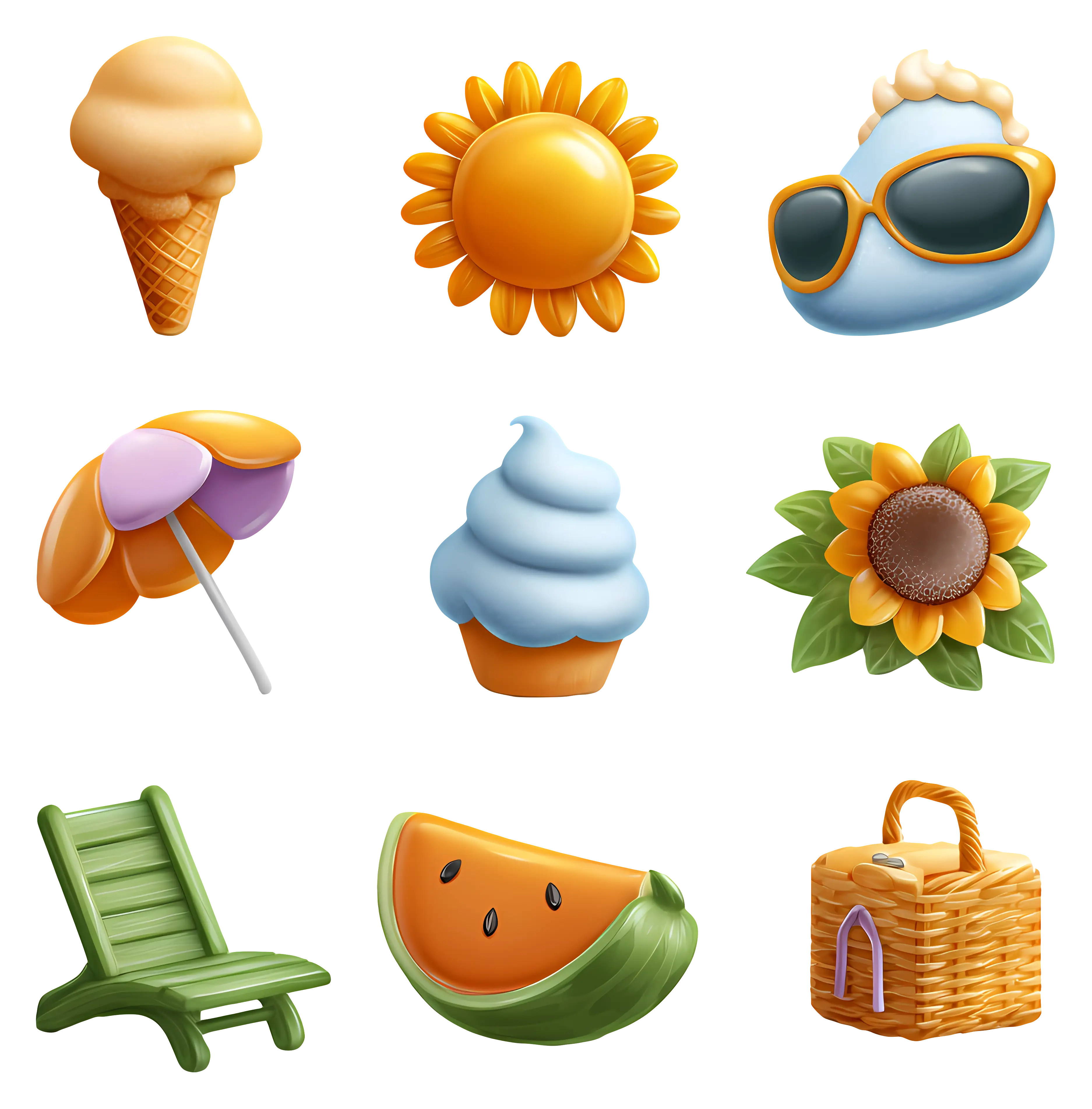 Summer Themed Icon Set