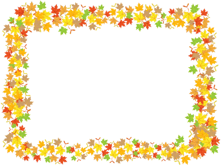 Autumn Leaves Decorative Border Design