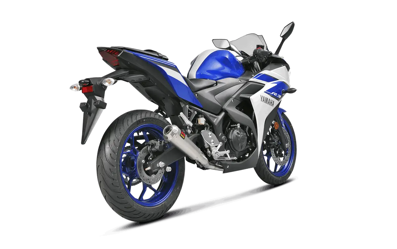 Sporty Blue and White Motorcycle