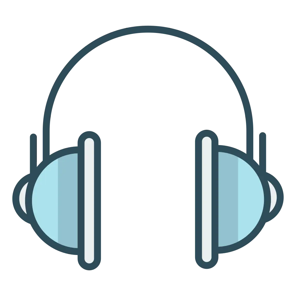 Blue Headphones Icon Design