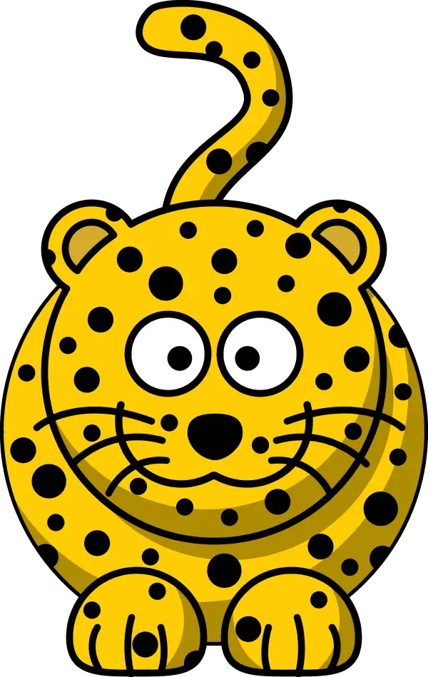 Cartoon Leopard with Spotted Pattern
