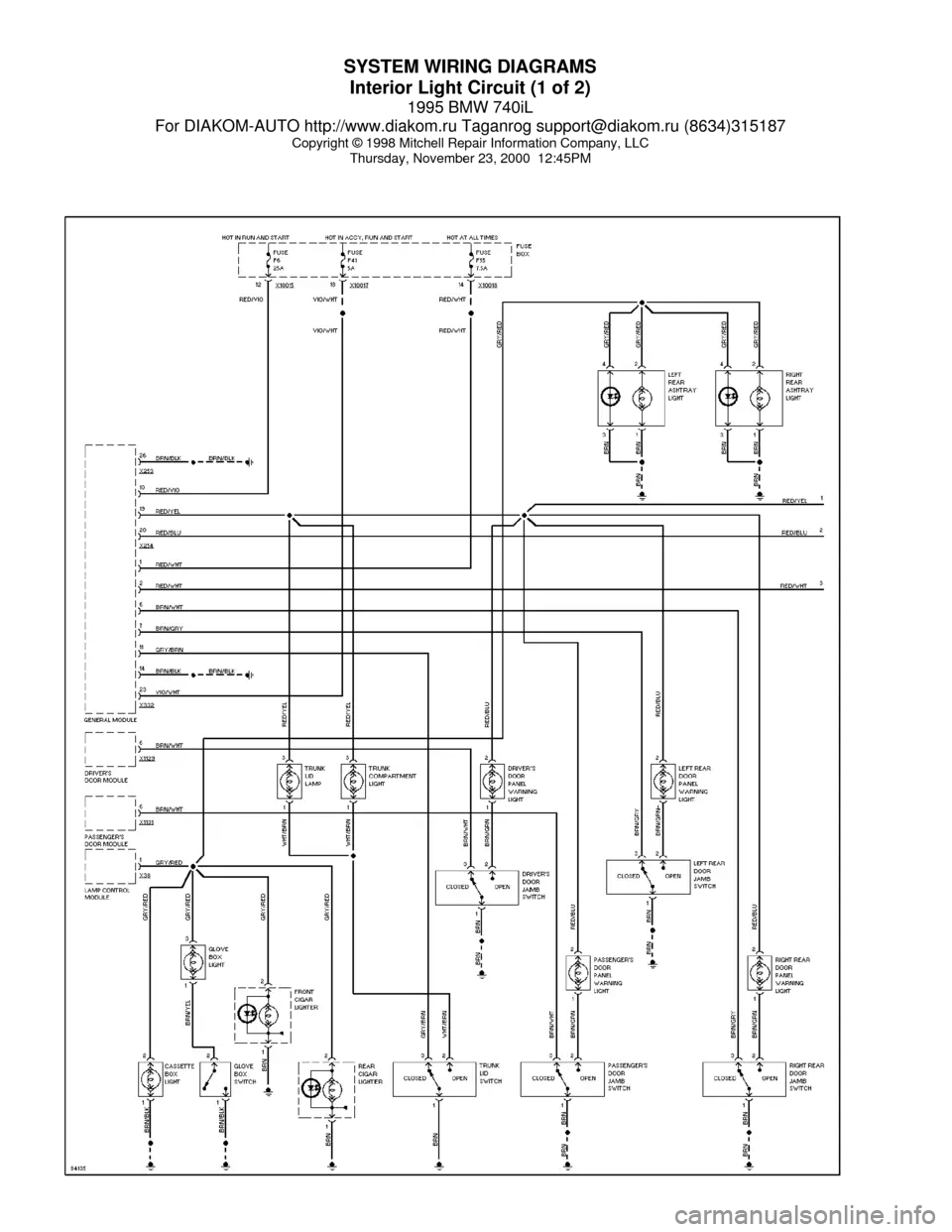 Wiring Diagram Schematic for Electrical System