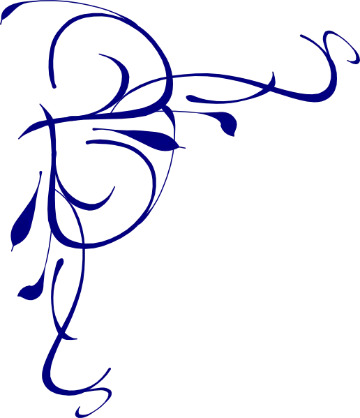 Blue Decorative Swirling Design